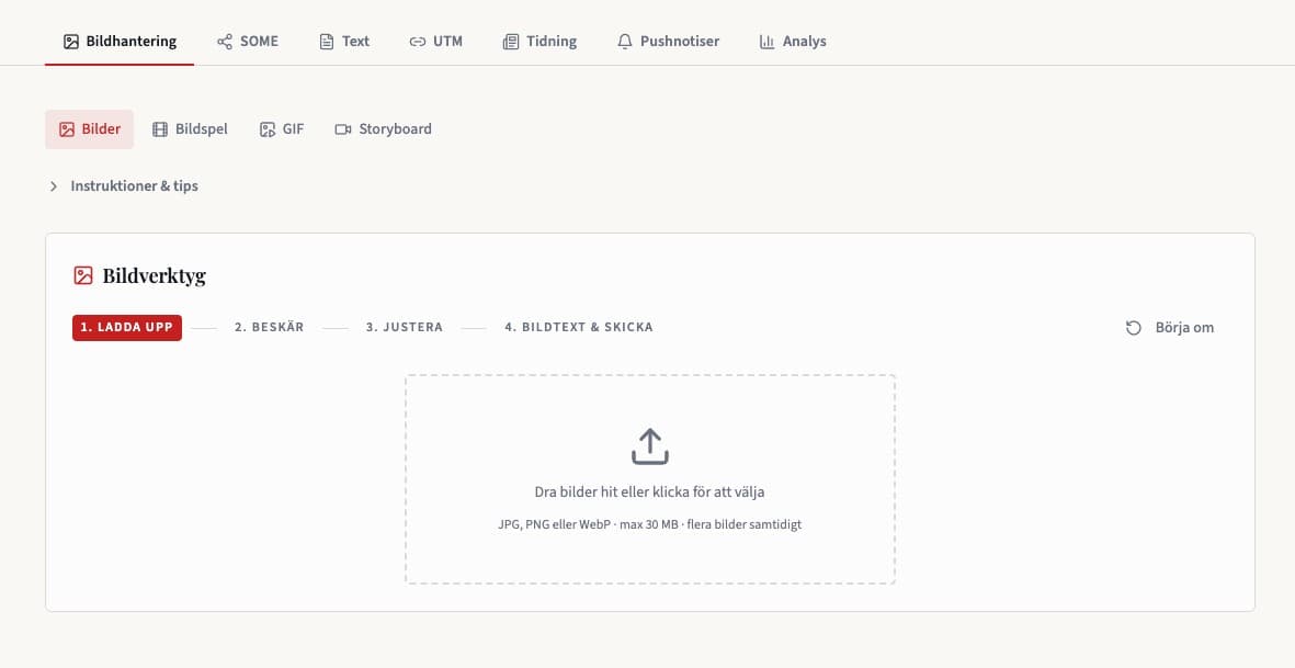 Digitala verktyg i en redaktionell miljö.